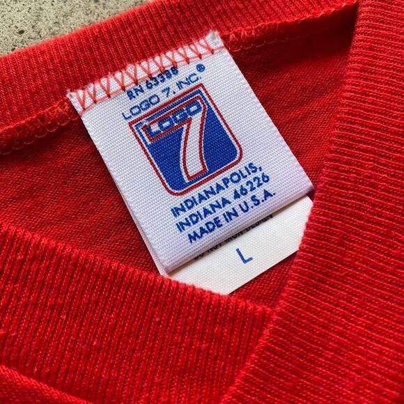 MINT 90s 49ers TEE. Size L on the made in USA logo 7 tag. Single stitch. - Picture 3 of 4